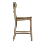 Picket House Furnishings 1pc Keaton Counter Height Barstool Beach: Mid-Century Modern, Acacia Frame, X-Back Design
