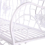 Alpine Corporation 44L Indoor/Outdoor 2-Person Classic Metal Garden Bench