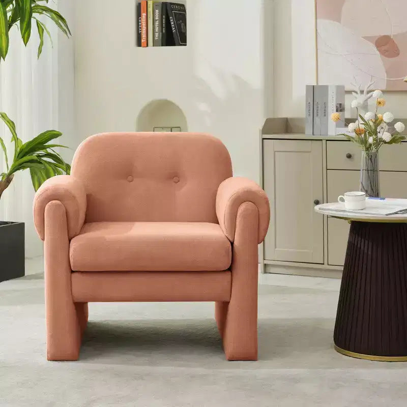 Hyleory Downy Fluffy Cloud Upholstered Accent Chair,Armchair for Bedroom Reception Area Reading Room Living Room