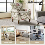 Araceli Traditional Wooden Upholstered Floral Armchair with Wingback and Nailhead Trim| ART OF LIVING DESIGNS