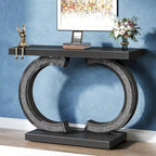 Silver Console Table, 39 Mirror Entryway Table for Entrance