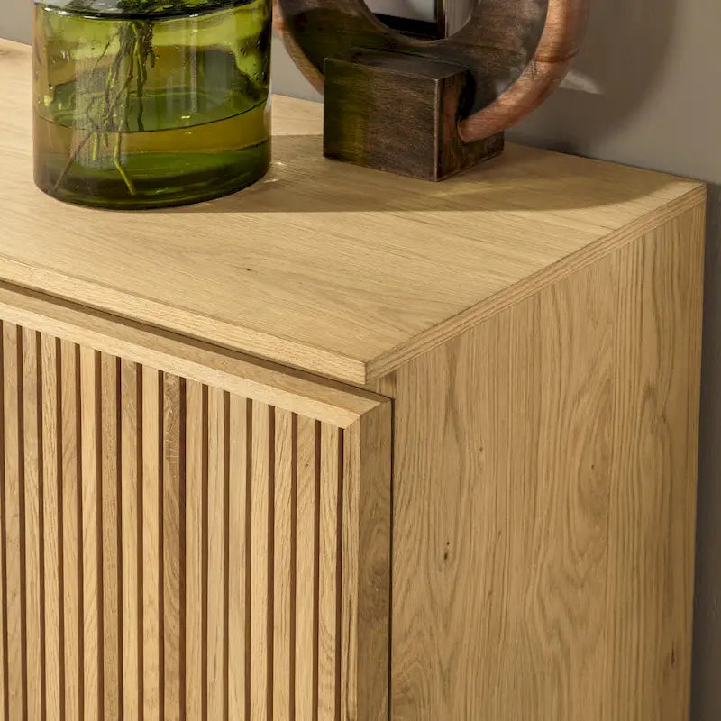 Classic Home Roya Oak Veneer Sideboard Buffet