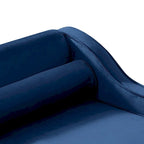 French Elegant Velvet Upholstered Storage Chaise Lounge Chair with a Pillow