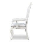 Furniture of America Eugene Traditional Solid Wood Dining Arm Chairs with Nailhead Trim and Cabriole Legs (Set of 2)