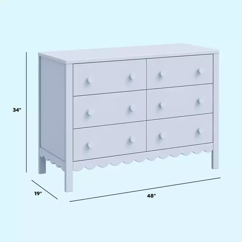 Scallop 6-Drawer Dresser