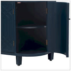 Curved Design Storage Cabinet made of Fraxinus Mandschuric Solid Wood