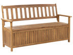 Panchina da giardino 160 cm con contenitore Legno dacacia Marrone