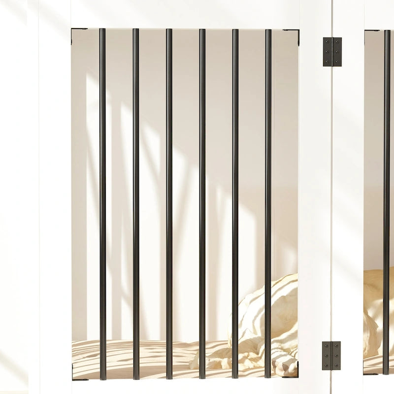 Modern Large Dog Crate with Storage Drawers - Elegant Espresso Finish