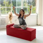 Avana Kami Convertible Chaise / Yoga & Massage - 2-In-1 Ottoman with Concealed Fold Out Yoga Lounge Chair, Microvelvet - N/A