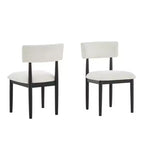 Roundhill Furniture Edo 5-Piece Dining Set, Round Trestle Table and 4 Upholstered Chairs