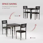 3-Piece Dining Set for Small Spaces, Table & 2 Chairs with Spiral Legs, Compact Kitchen Table Set for Apartments