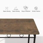 Dyonery Rectangular Dining Table Set for 4,5-Piece Kitchen Table and 4 Chairs,Dining Room Table Set,Space-Saving Kitchen Table Set for Small Space