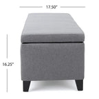 Modern Upholstered Storage Bench for Living Room Entryway
