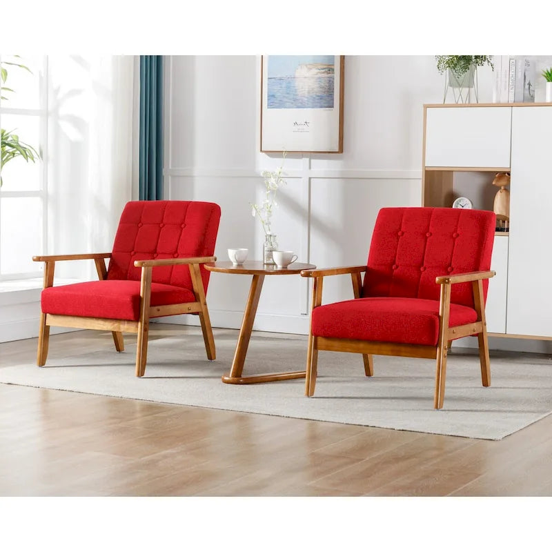 Accent Chairs Set of 2 with Side Table Arm Chair for Living Room Bedroom Office - 30.71H*25.39W *27.95D