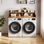 2-Tier Washer and Dryer Countertop with Shelf or Drawers, Laundry Countertop Cover with Non-Slip Pad, 54X27.5 Laundry Topper for Folding Clothes