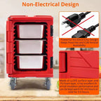 Premium Catering Food Warmer - Insulated Hot/Cold Carrier for 6 Full-Size Pans with Heavy-Duty Casters