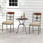 Costway Set of 2/4 Dining Room Chairs Armless Kitchen Chairs Set with Seat Cushion