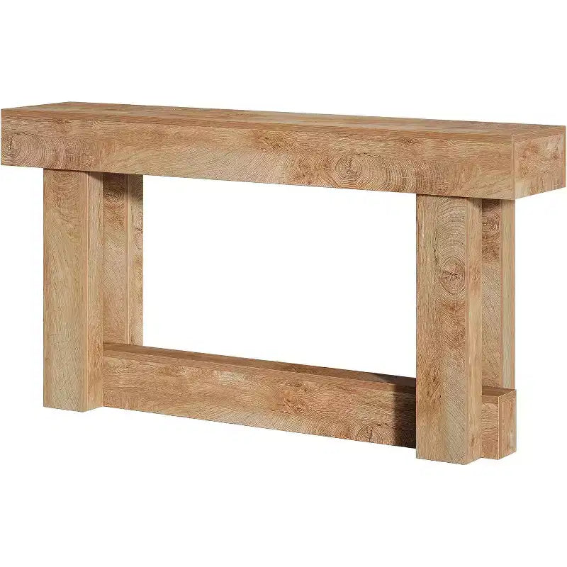 62.99-Inch Wood Console Table, 2-Tier Narrow Long Farmhouse Entryway Table