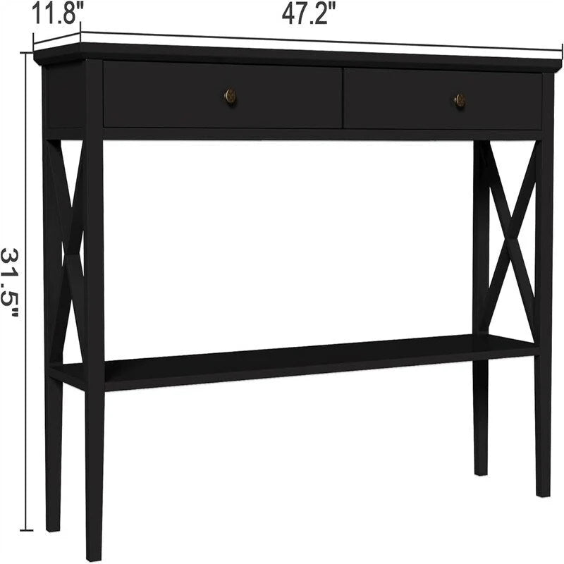 47 Console Table with Drawers - 11.81D x 47.24W x 31.5H