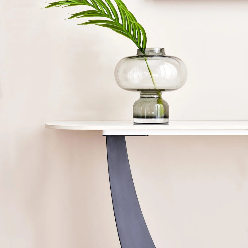 Modern Console Table, Exquisite shape design, Metal Frame with Adjustable foot pads for Entrance