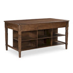 NADAAL STUDIOS Cove, Wooden Kitchen Island with Storage - 72W x40.5D x36.5H