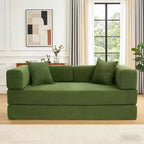 Dyonery 78Folding Sofa Bed Convertable Corduroy Couch King Size Floor Sleeper 4-in-1 DIY Combination Modular Sofa Fold Out Comfy sofa.
