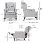 Walter Tufted Fabric Recliners (Set of 2) by Christopher Knight Home
