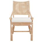 Coastal Rattan Cushion Chair 22 W x 24 L x 37 H 22W x 24D x 37H
