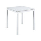 Modern 5-Piece Dining Set with Square Counter Height Table & 4 Upholstered Chairs