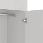 18.9  Modern Double-door Armoire with Two Bottom Drawers and Hanging Rod for Bedroom