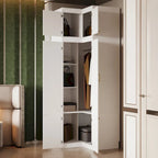 93.9H/74.2H Armoires Wardrobe Closet Cabinet Hanging Drawers Storage