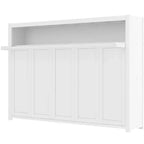 Twin Size Murphy Bed with Shelves, Metal Wall Bed with Foldable Design for Small Space
