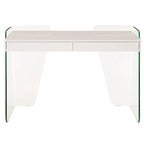 ARCHIE office desk with clear glass.