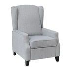 Push Back Wing Back Pocket Spring Recliner with Side Accent Nail Trim