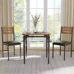 3-Piece Dining Set for Small Spaces, Table & 2 Chairs with Spiral Legs, Compact Kitchen Table Set for Apartments