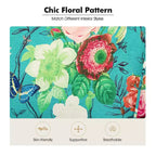 Araceli Traditional Wooden Upholstered Floral Armchair with Wingback and Nailhead Trim| ART OF LIVING DESIGNS