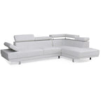 Riveredge 109 in. W 2-piece Faux Leather L Shape Sectional Sofa - 76L x 109W x 28H