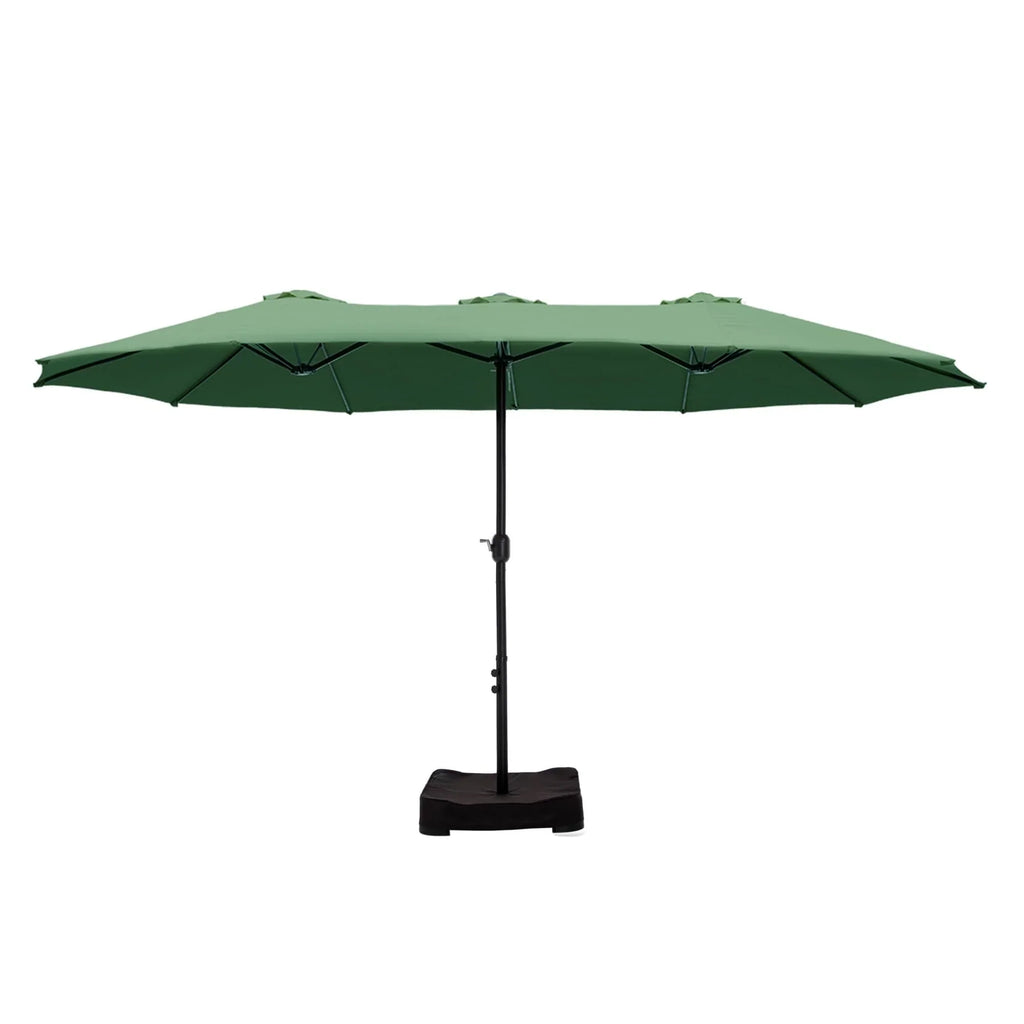 MAISON ARTS 15ft Double-Sided Patio Extra Large Twin Umbrella with Base Included