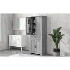 Bathroom Storage Cabinet with Doors and Drawer