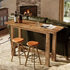 63-Inch Solid Wood Bar Height Pub Table for Kitchen, Caf¨¦ or Restaurant
