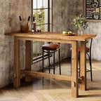 63-Inch Solid Wood Bar Height Pub Table for Kitchen, Caf¨¦ or Restaurant