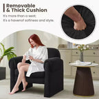 Hyleory Downy Fluffy Cloud Upholstered Accent Chair,Armchair for Bedroom Reception Area Reading Room Living Room