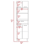Caribe Microwave Cabinet, Four Legs, One Drawer, Double Door, One Shelf -White