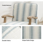 Rinaldo Farmhouse Polyester Armchair with Solid Wood Legs Set of 2 by HULALA HOME