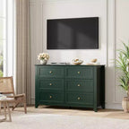 6 Drawer Dresser for Bedroom, Large Dresser with Deep Drawers & Metal Knobs, Modern Wooden Chests of Drawers for Entryway, Hallway