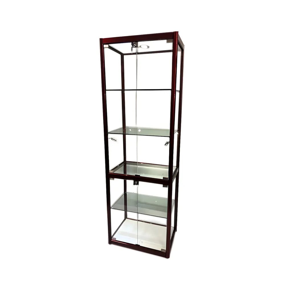 Contemporary Rectangular Black Glass Curio Cabinet