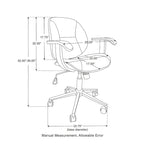 Glitzhome Leatherette Adjustable Swivel Desk Office Chair with Armrest Ergonomic Design