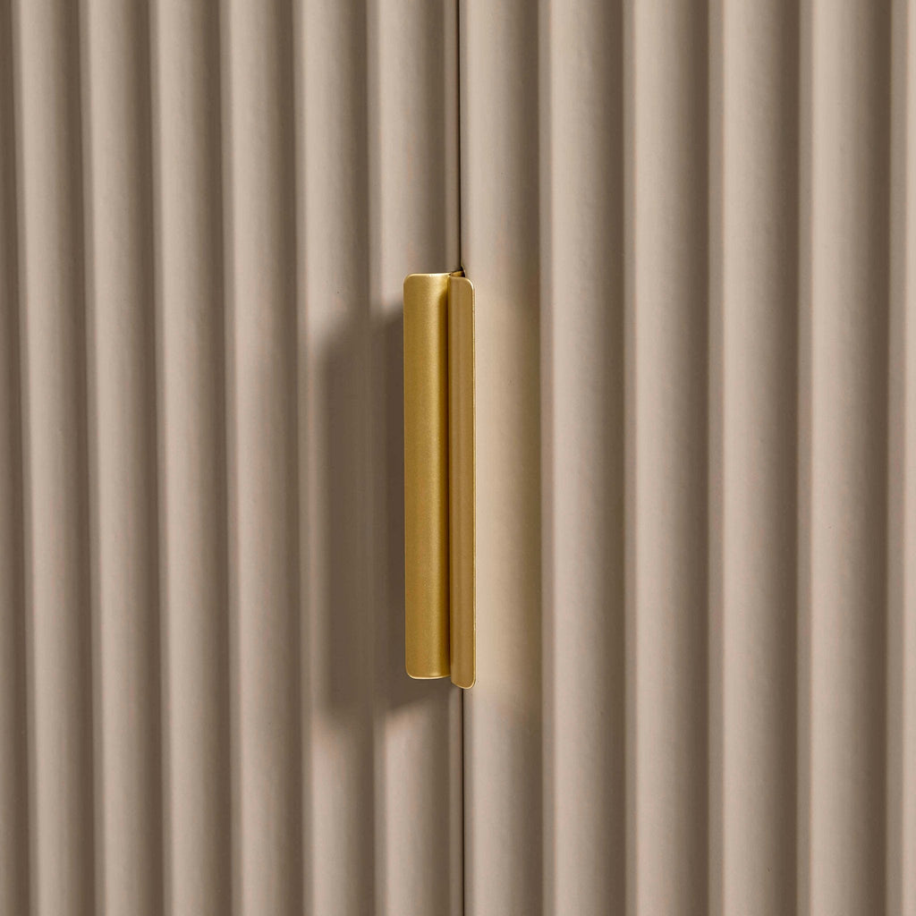 3 Door Wardrobe with Drawers - Taupe