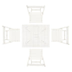 SAFAVIEH Outdoor Brandy 5-Piece Outdoor Dining Table Set - 43Wx35Dx29H