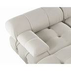 138  Convertible Modular Sectional Sofa, U-Shaped Minimalist Velvet Sofas Couches